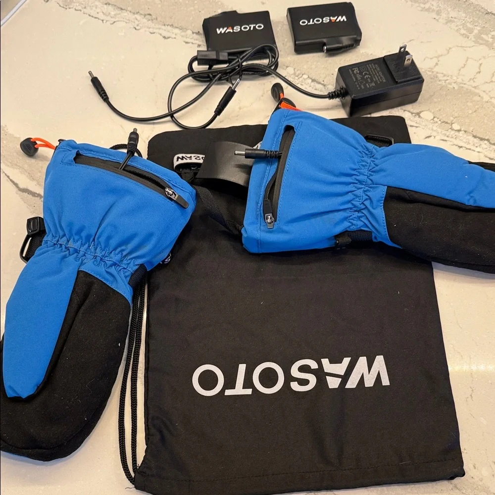 Wasoto Blue Heated Gloves-